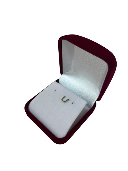 Bordó plüss szettes doboz fûlbevalókhoz és medálhoz