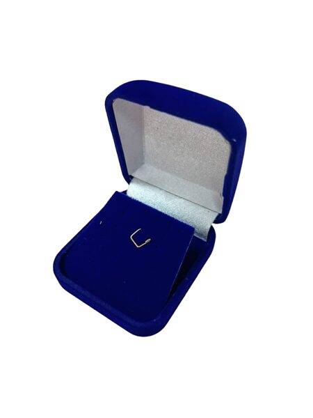 Kék plüss szettes doboz fülbevalókhoz és medálhoz