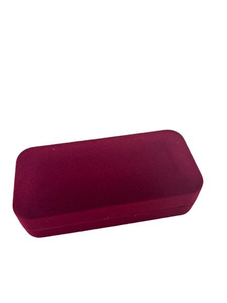 Bordó  plüss nyakkendő csipesz tartó doboz